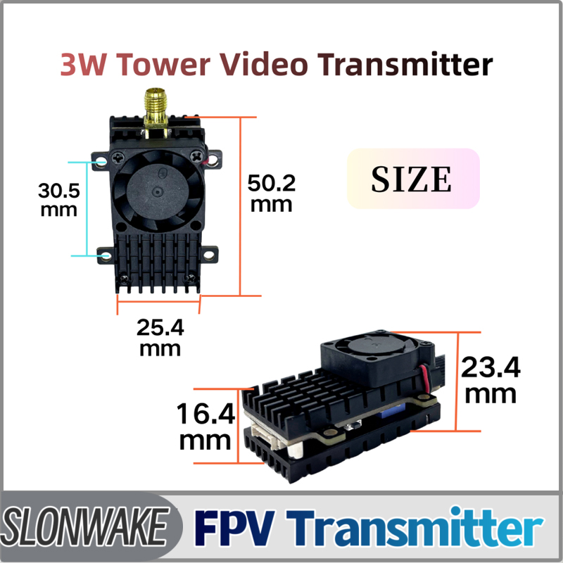 SLONWAKE 5.8G 3000mW محاكاة VT - مراجعة Drone Frame وسعره